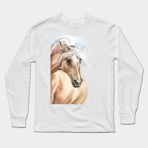 Horse Long Sleeve T-Shirt by Kira Balan